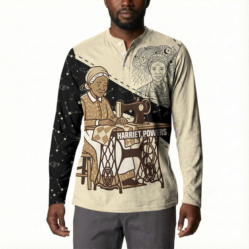 Harriet Powers Celestial Mystery Button Sweatshirt Vintage Line Art - African American Folk Quilt Pattern
