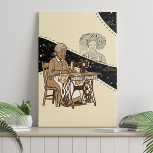 Harriet Powers Celestial Mystery Canvas Wall Art Vintage Line Art - African American Folk Quilt Pattern