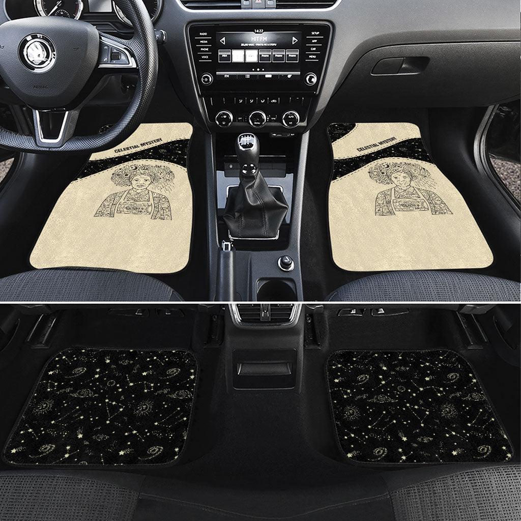 Harriet Powers Celestial Mystery Car Mats Vintage Line Art - African American Folk Quilt Pattern