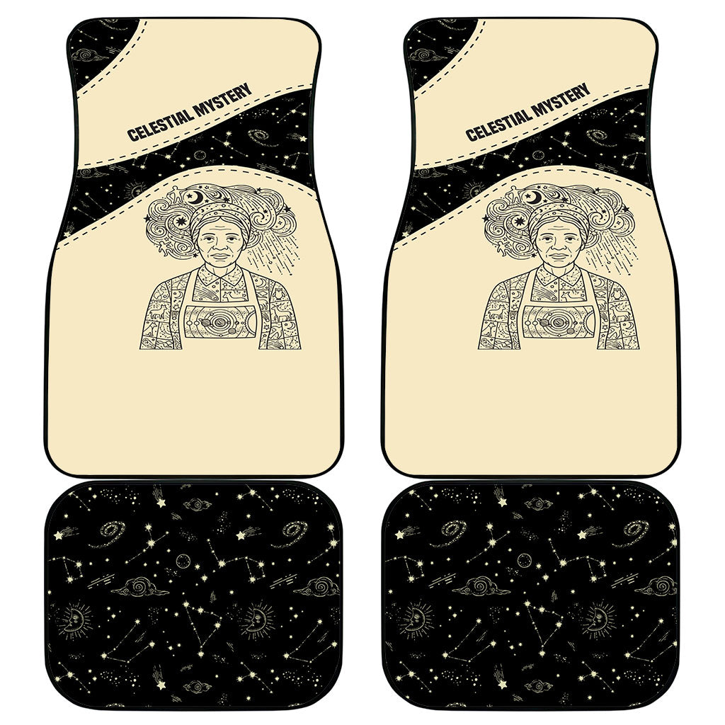 Harriet Powers Celestial Mystery Car Mats Vintage Line Art - African American Folk Quilt Pattern