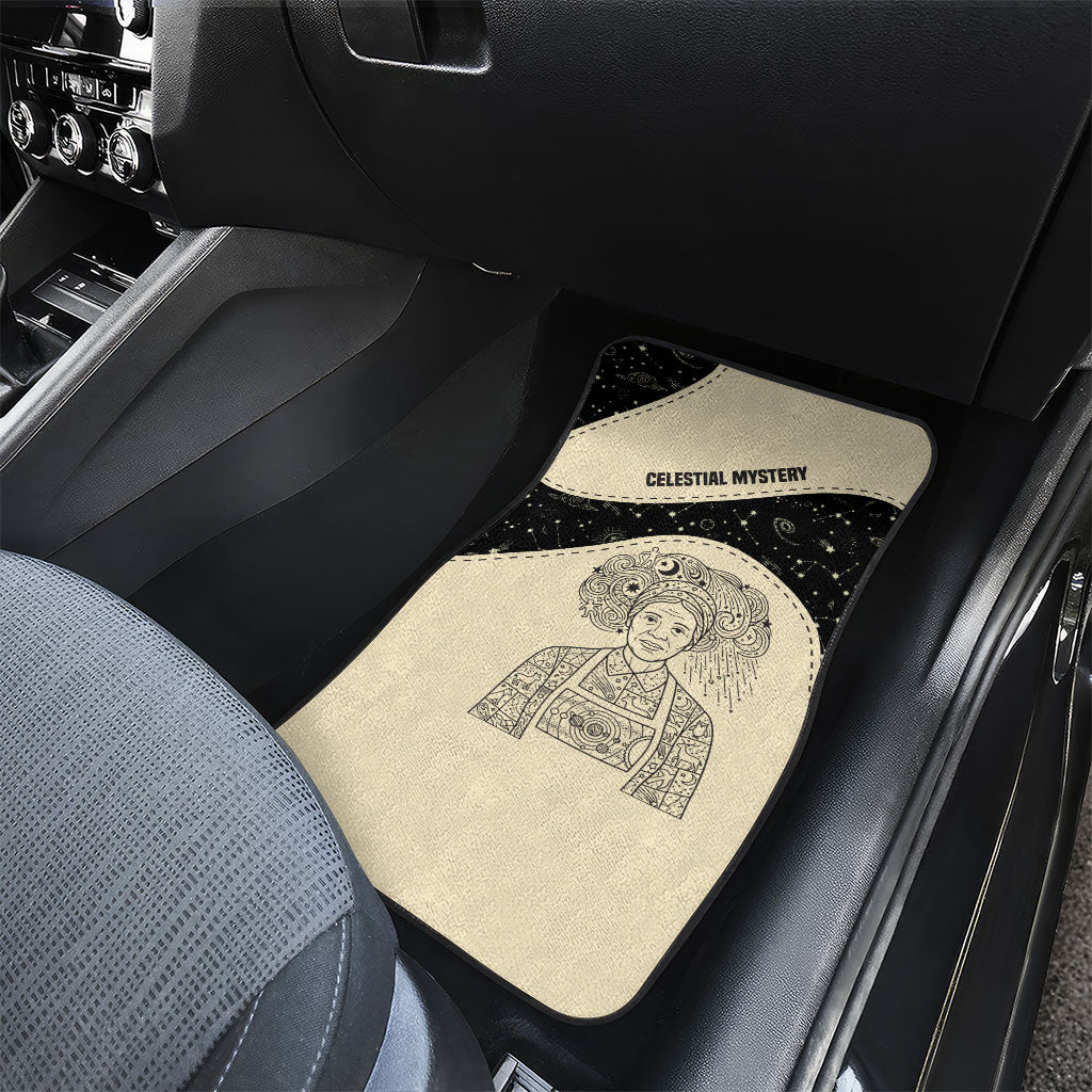 Harriet Powers Celestial Mystery Car Mats Vintage Line Art - African American Folk Quilt Pattern