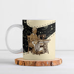 Harriet Powers Celestial Mystery Ceramic Mug Vintage Line Art - African American Folk Quilt Pattern