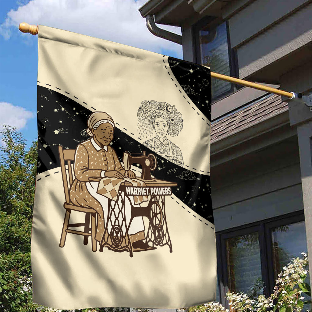 Harriet Powers Celestial Mystery Garden Flag Vintage Line Art - African American Folk Quilt Pattern