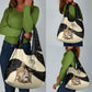 Harriet Powers Celestial Mystery Grocery Bag Vintage Line Art - African American Folk Quilt Pattern