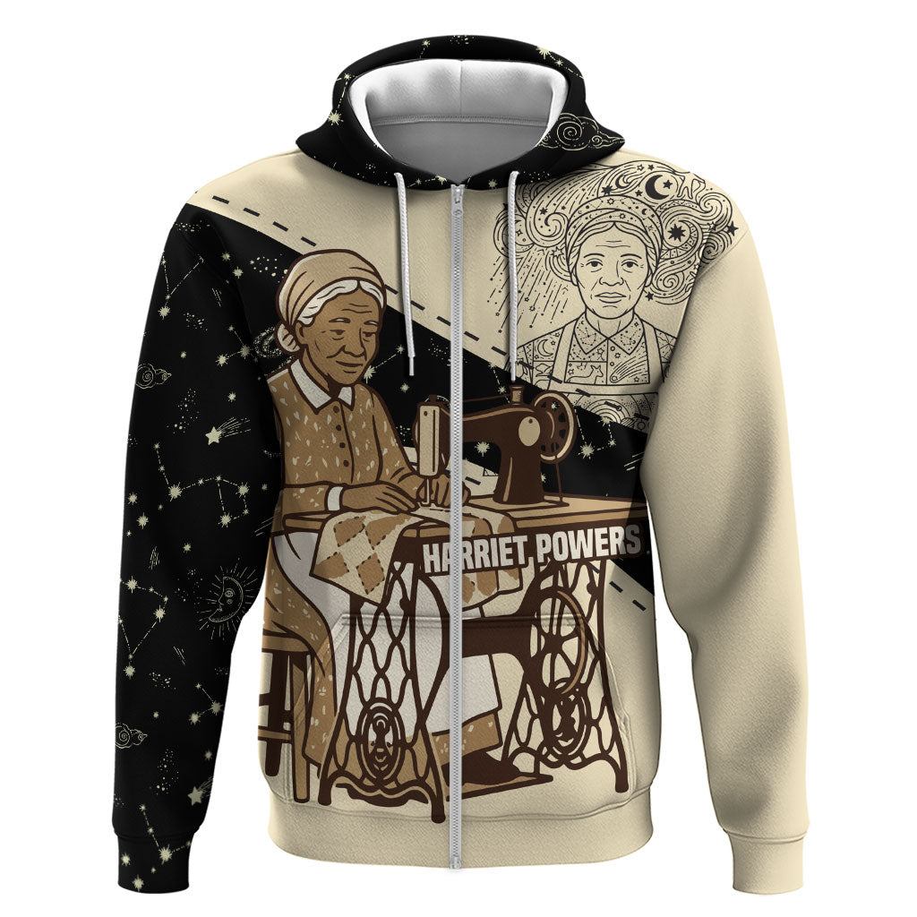 Harriet Powers Celestial Mystery Hoodie Vintage Line Art - African American Folk Quilt Pattern