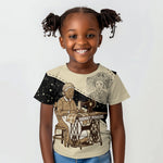 Harriet Powers Celestial Mystery Kid T shirt Vintage Line Art - African American Folk Quilt Pattern