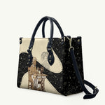 Harriet Powers Celestial Mystery Leather Bag Vintage Line Art - African American Folk Quilt Pattern