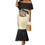 Harriet Powers Celestial Mystery Mermaid Dress Vintage Line Art - African American Folk Quilt Pattern