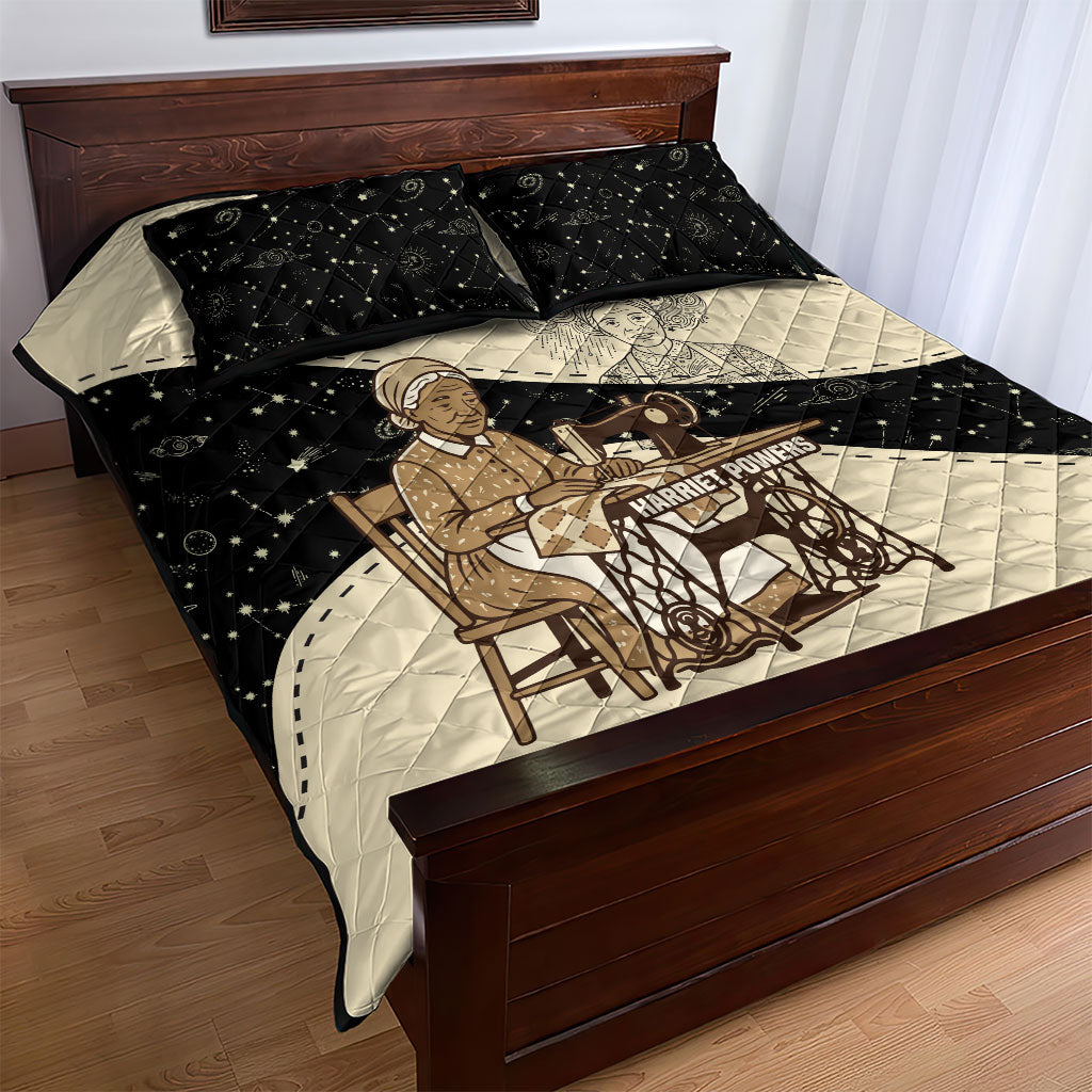 Harriet Powers Celestial Mystery Quilt Bed Set Vintage Line Art - African American Folk Quilt Pattern