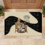 Harriet Powers Celestial Mystery Rubber Doormat Vintage Line Art - African American Folk Quilt Pattern