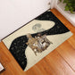 Harriet Powers Celestial Mystery Rubber Doormat Vintage Line Art - African American Folk Quilt Pattern