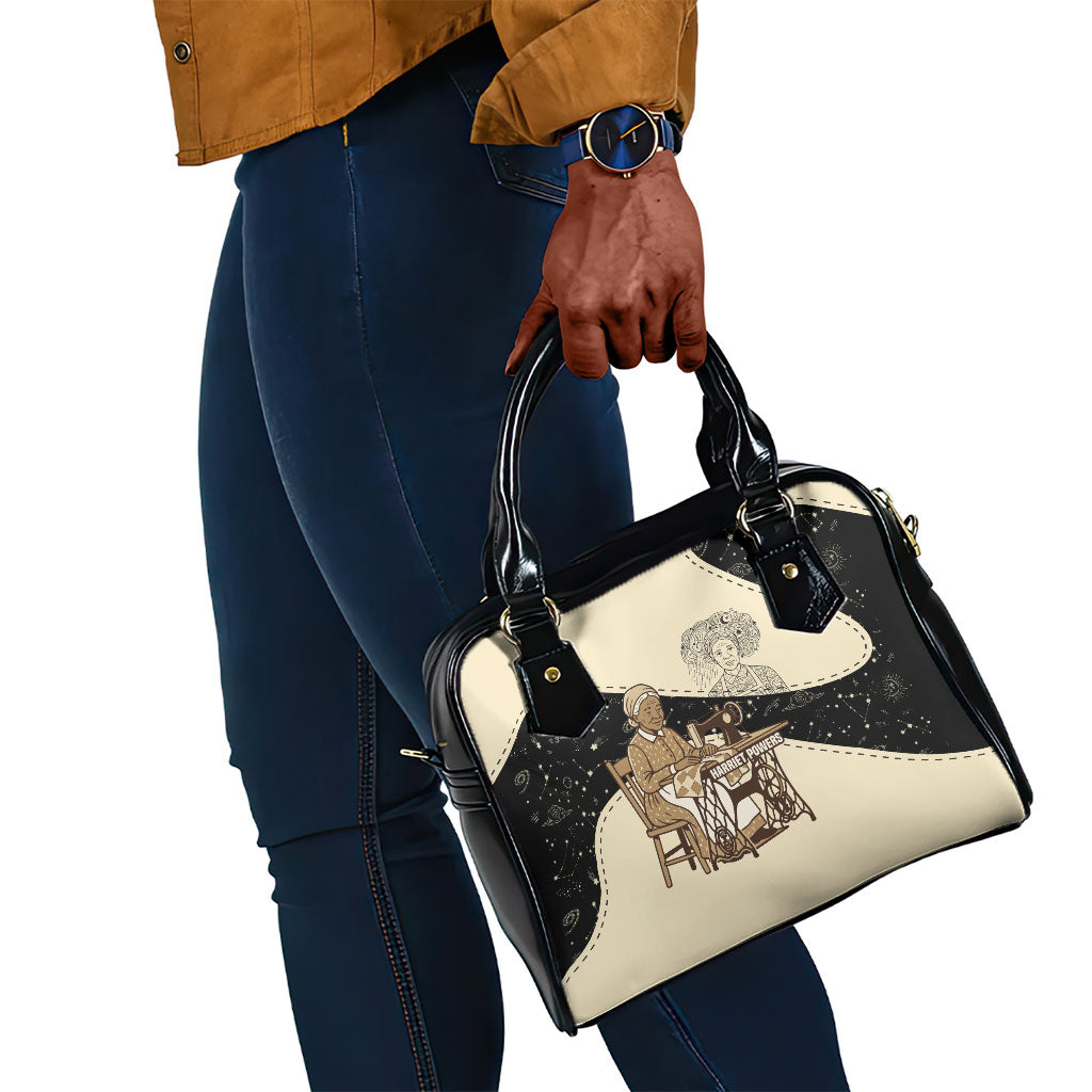 Harriet Powers Celestial Mystery Shoulder Handbag Vintage Line Art - African American Folk Quilt Pattern