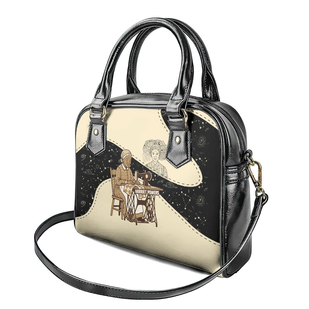Harriet Powers Celestial Mystery Shoulder Handbag Vintage Line Art - African American Folk Quilt Pattern