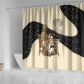 Harriet Powers Celestial Mystery Shower Curtain Vintage Line Art - African American Folk Quilt Pattern