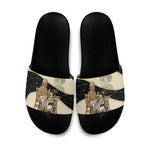 Harriet Powers Celestial Mystery Slide Sandals Vintage Line Art - African American Folk Quilt Pattern