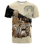 Harriet Powers Celestial Mystery T shirt Vintage Line Art - African American Folk Quilt Pattern