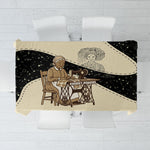 Harriet Powers Celestial Mystery Tablecloth Vintage Line Art - African American Folk Quilt Pattern