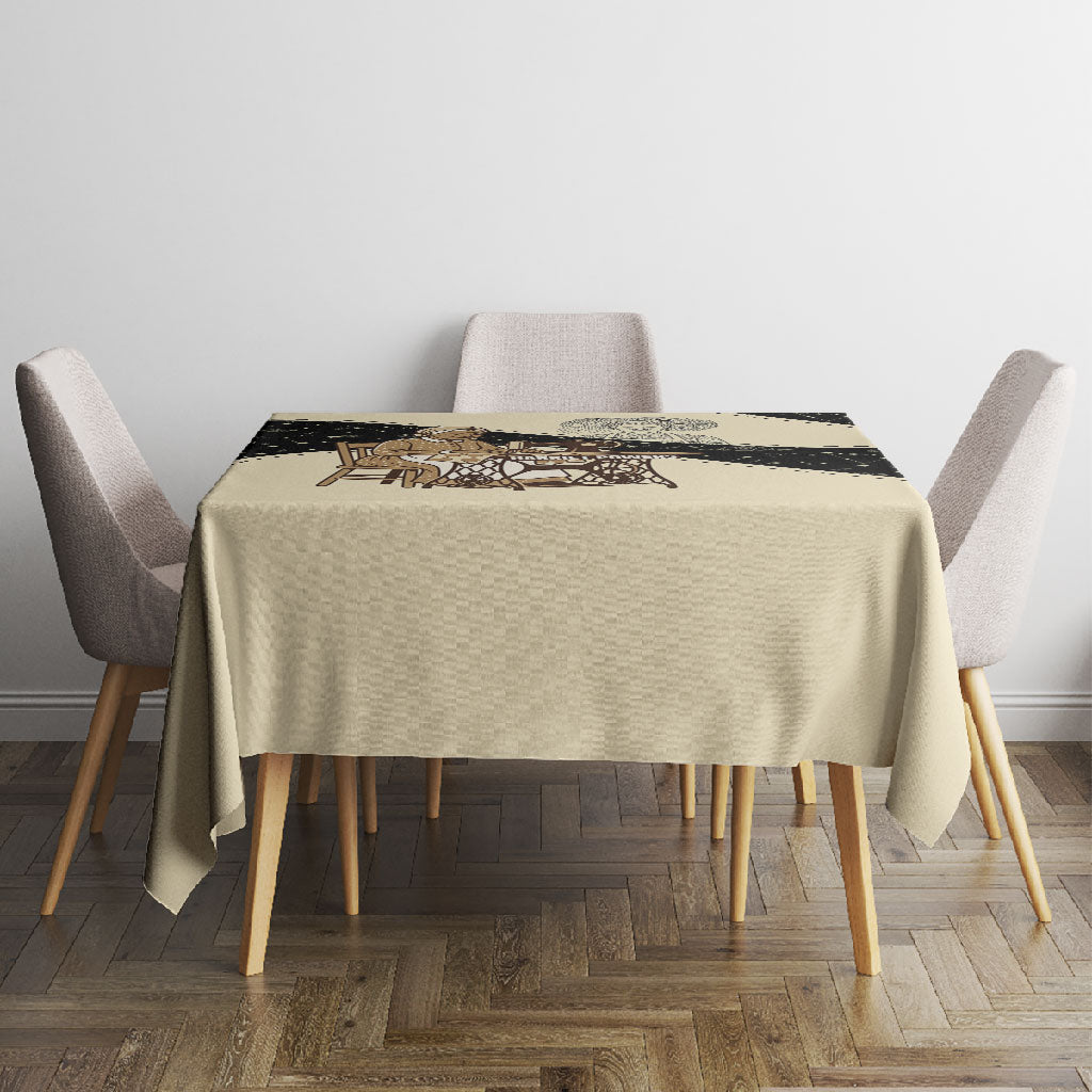 Harriet Powers Celestial Mystery Tablecloth Vintage Line Art - African American Folk Quilt Pattern