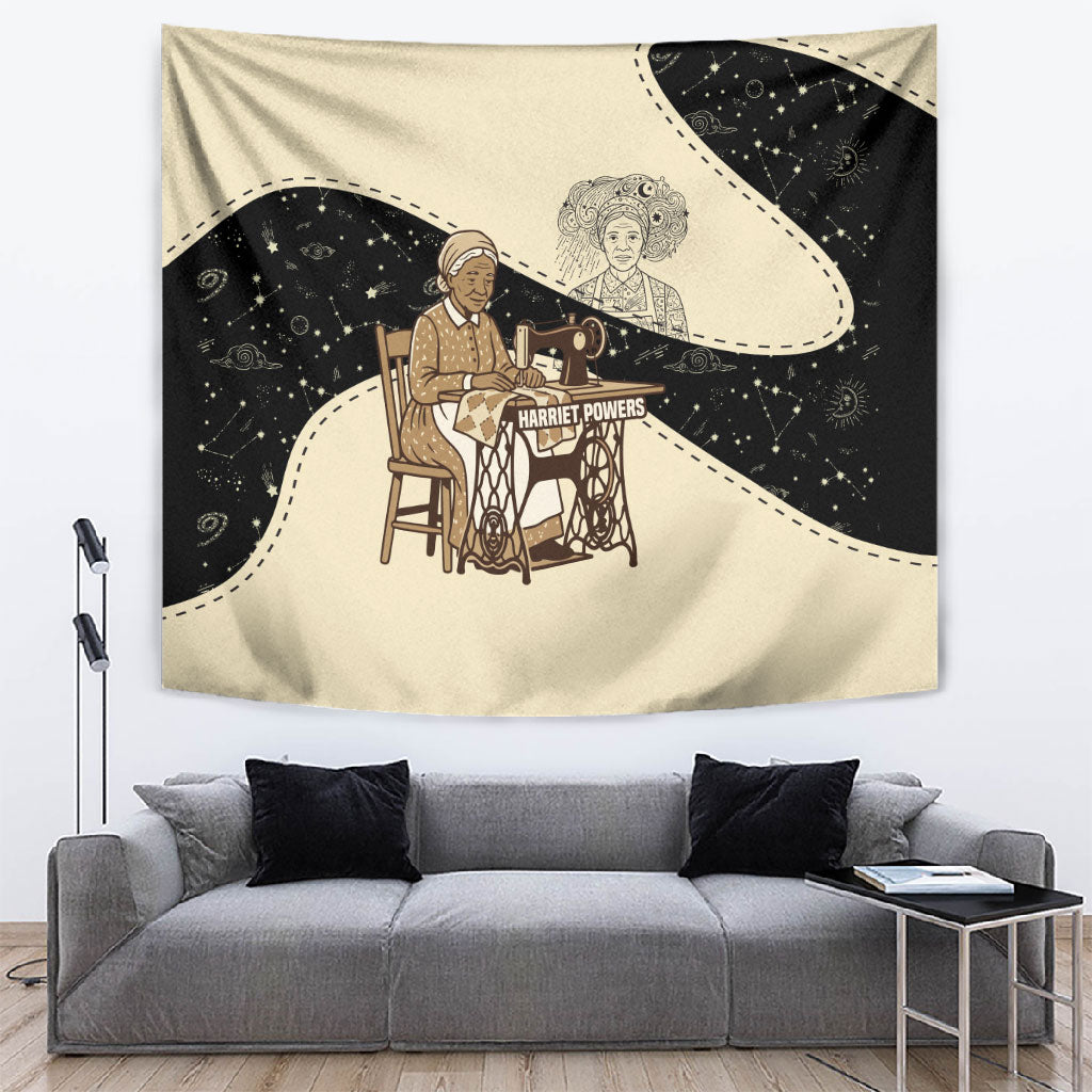 Harriet Powers Celestial Mystery Tapestry Vintage Line Art - African American Folk Quilt Pattern