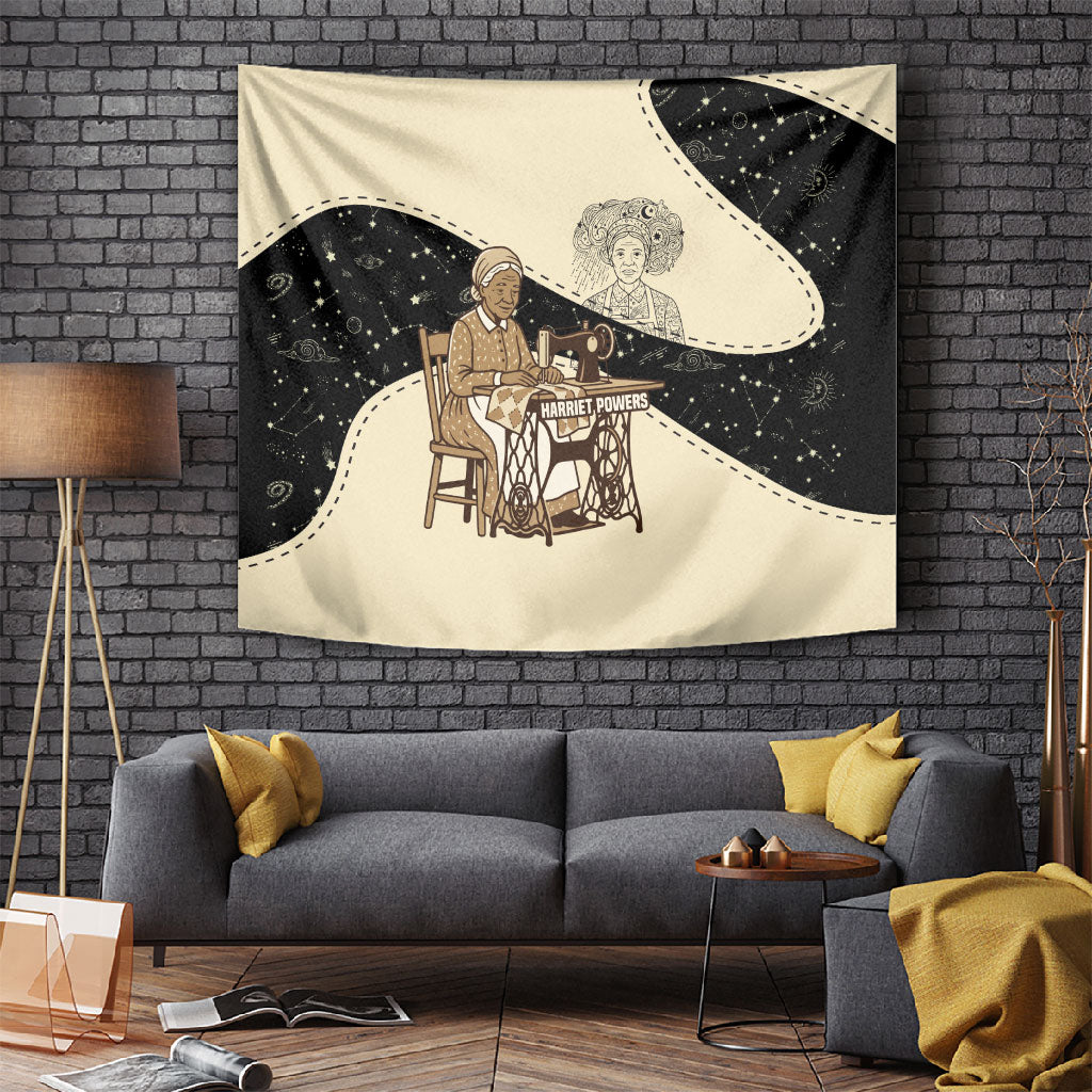 Harriet Powers Celestial Mystery Tapestry Vintage Line Art - African American Folk Quilt Pattern