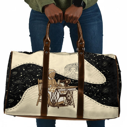 Harriet Powers Celestial Mystery Travel Bag Vintage Line Art - African American Folk Quilt Pattern