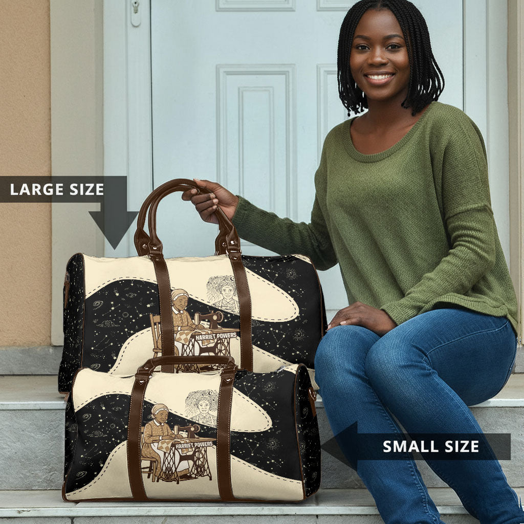 Harriet Powers Celestial Mystery Travel Bag Vintage Line Art - African American Folk Quilt Pattern