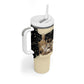 Harriet Powers Celestial Mystery Tumbler With Handle Vintage Line Art - African American Folk Quilt Pattern