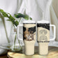Harriet Powers Celestial Mystery Tumbler With Handle Vintage Line Art - African American Folk Quilt Pattern