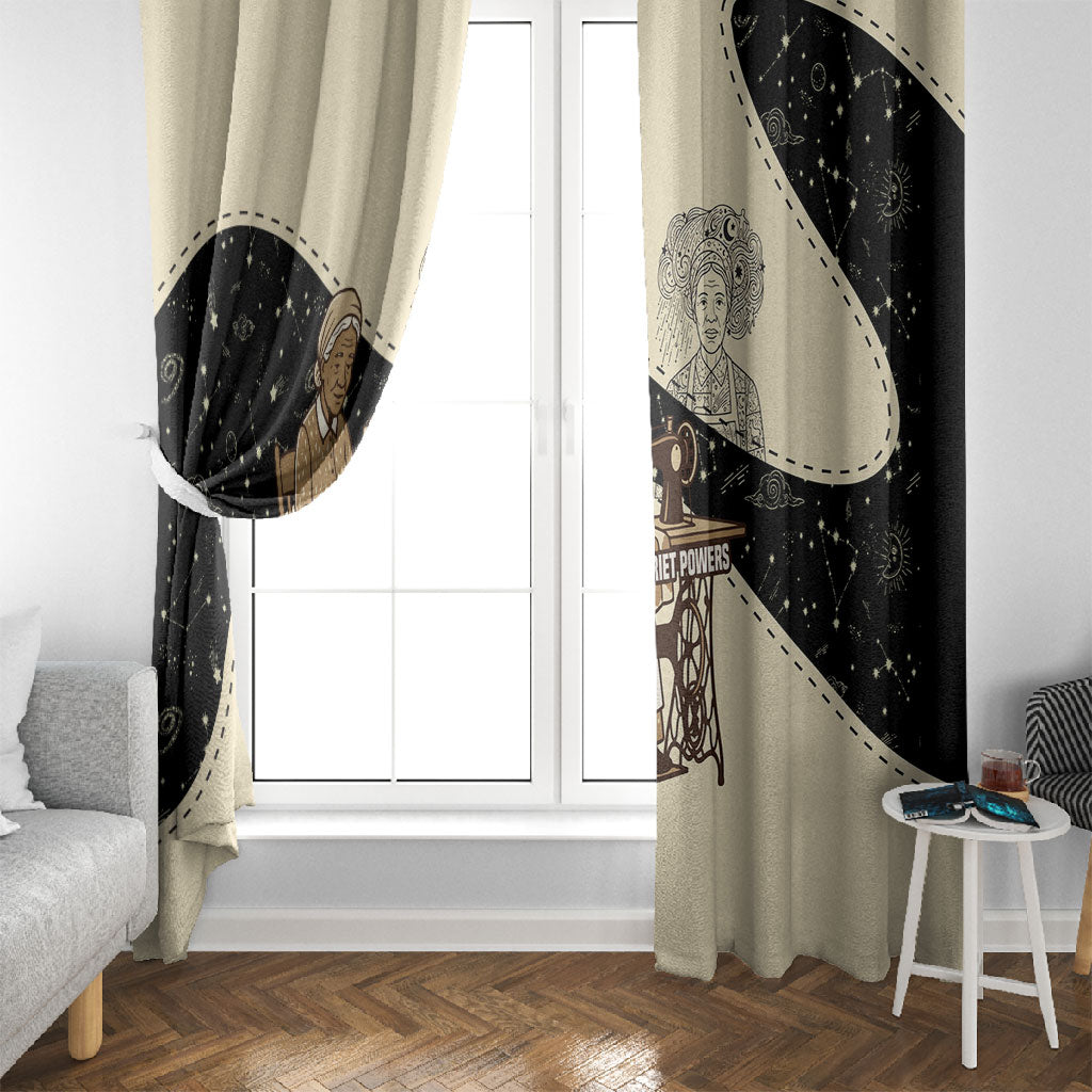 Harriet Powers Celestial Mystery Window Curtain Vintage Line Art - African American Folk Quilt Pattern