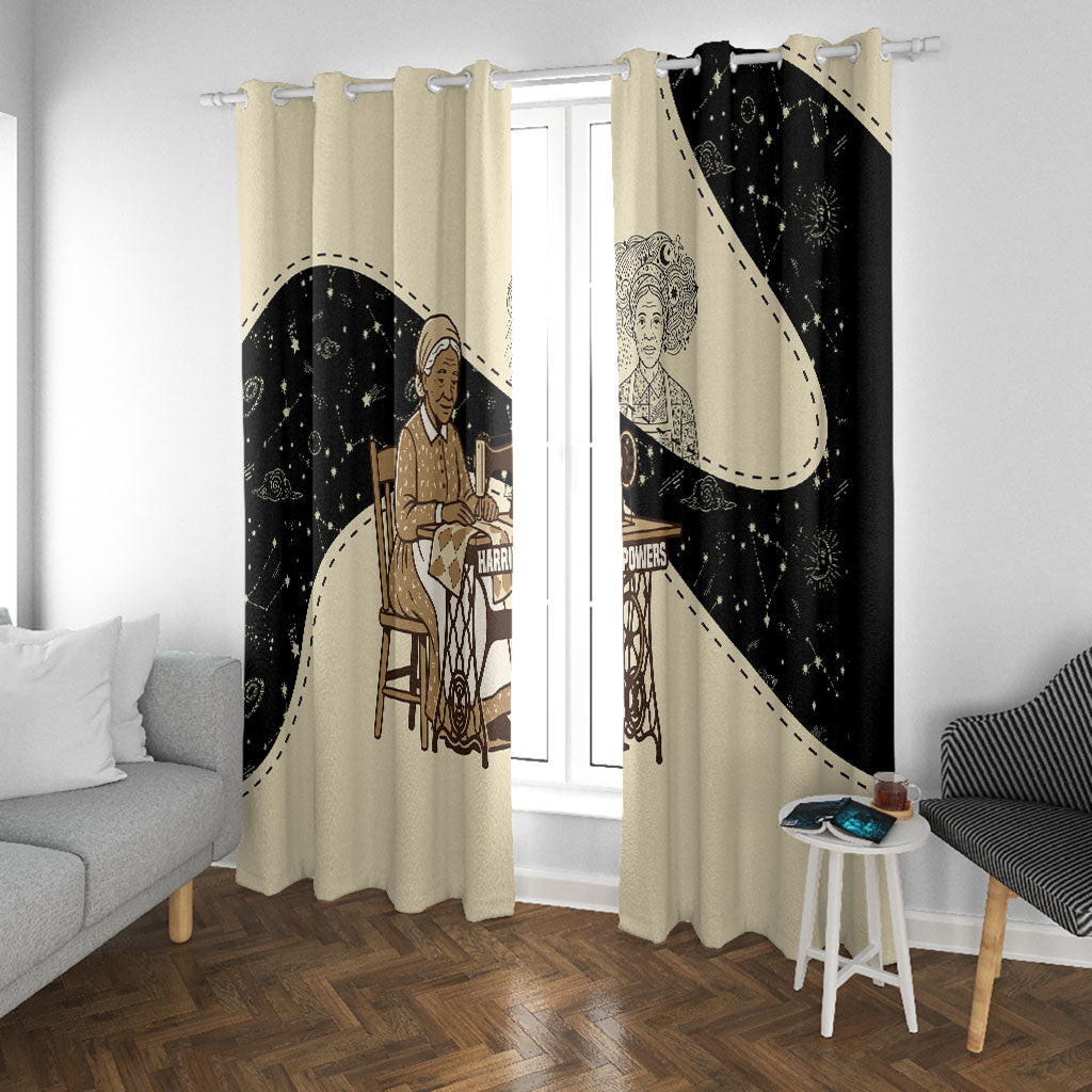 Harriet Powers Celestial Mystery Window Curtain Vintage Line Art - African American Folk Quilt Pattern