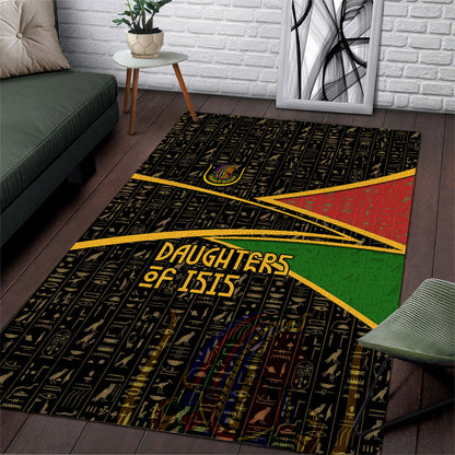 Daughters Of Isis Area Rug Ancient Egyptian Queen Hieroglyphic Art