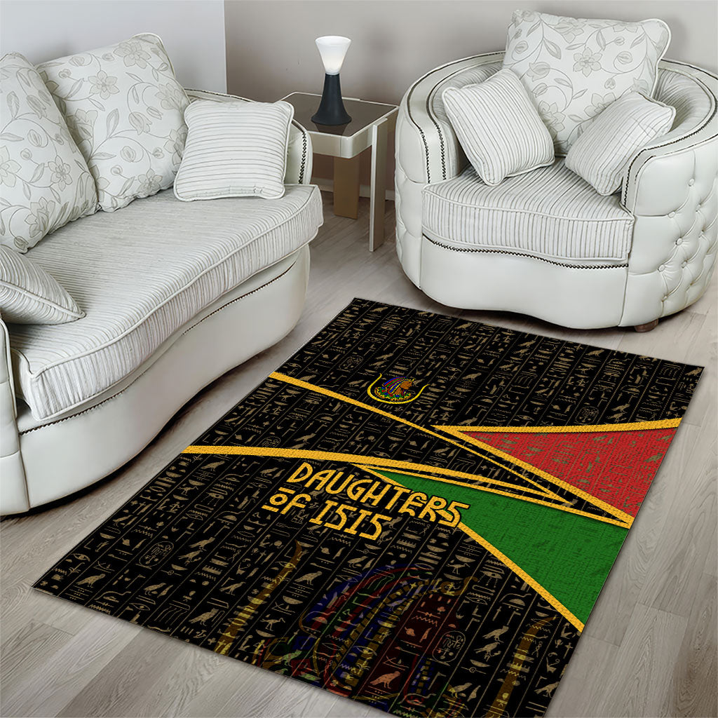 Daughters Of Isis Area Rug Ancient Egyptian Queen Hieroglyphic Art