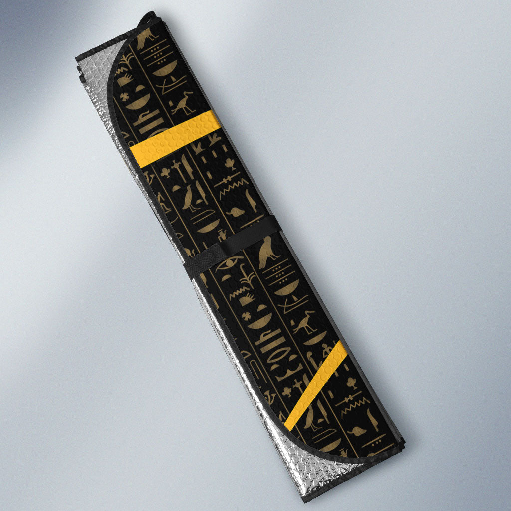 Daughters Of Isis Auto Sun Shade Ancient Egyptian Queen Hieroglyphic Art