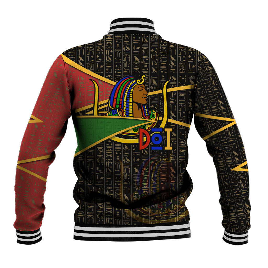 Daughters Of Isis Baseball Jacket Ancient Egyptian Queen Hieroglyphic Art