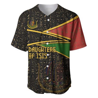 Daughters Of Isis Baseball Jersey Ancient Egyptian Queen Hieroglyphic Art