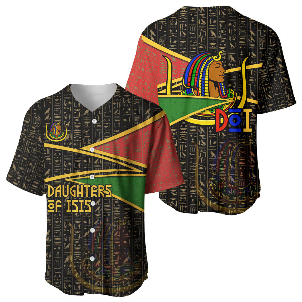 Daughters Of Isis Baseball Jersey Ancient Egyptian Queen Hieroglyphic Art