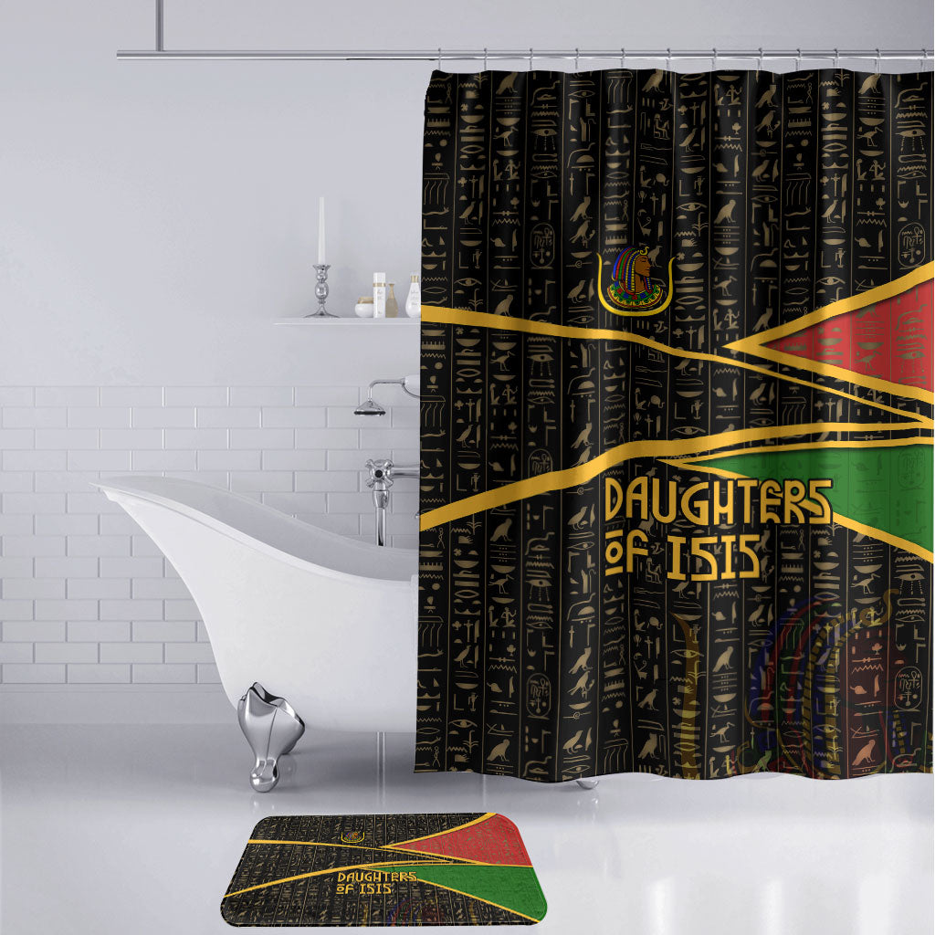 Daughters Of Isis Bathroom Set Ancient Egyptian Queen Hieroglyphic Art