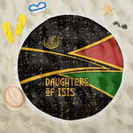 Daughters Of Isis Beach Blanket Ancient Egyptian Queen Hieroglyphic Art