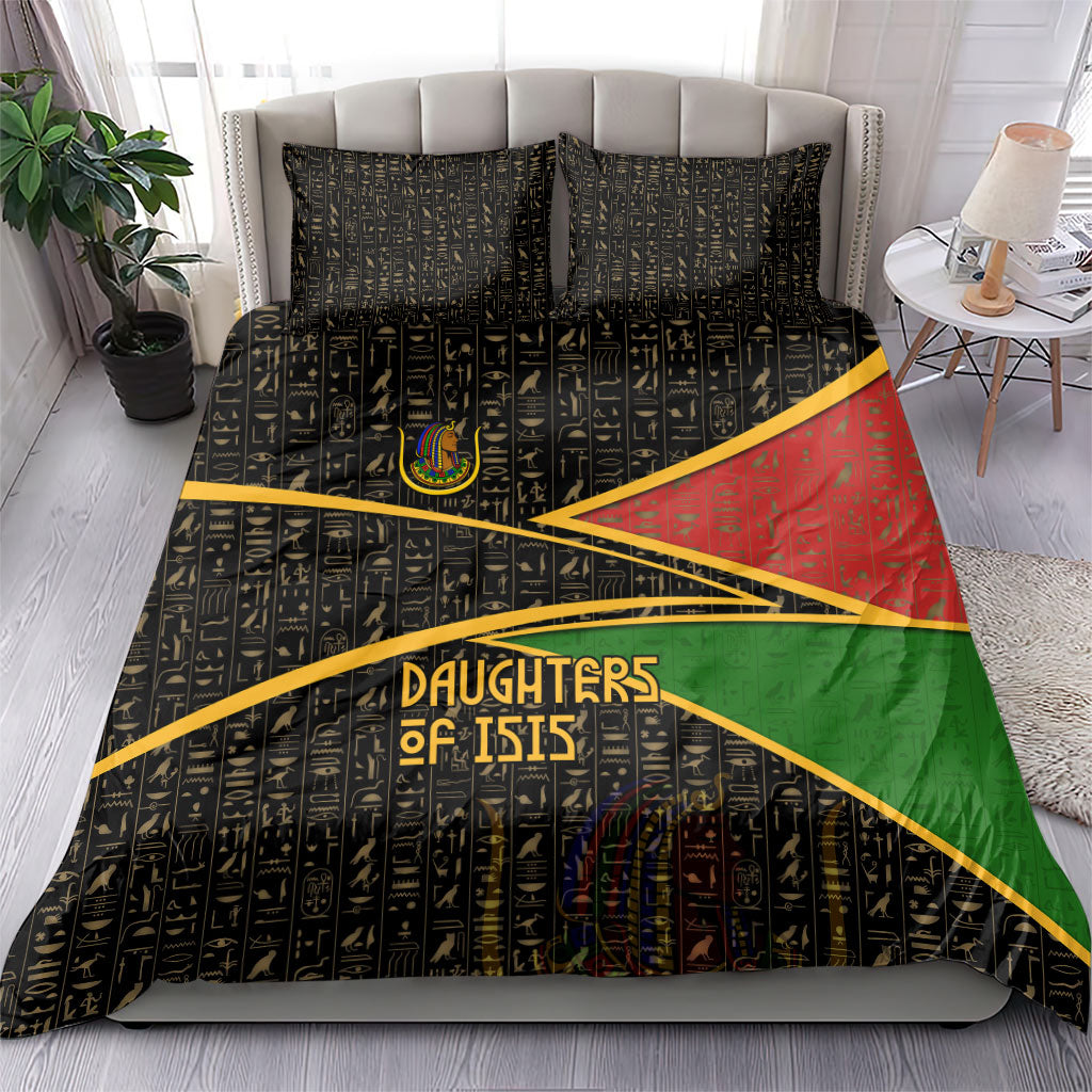 Daughters Of Isis Bedding Set Ancient Egyptian Queen Hieroglyphic Art