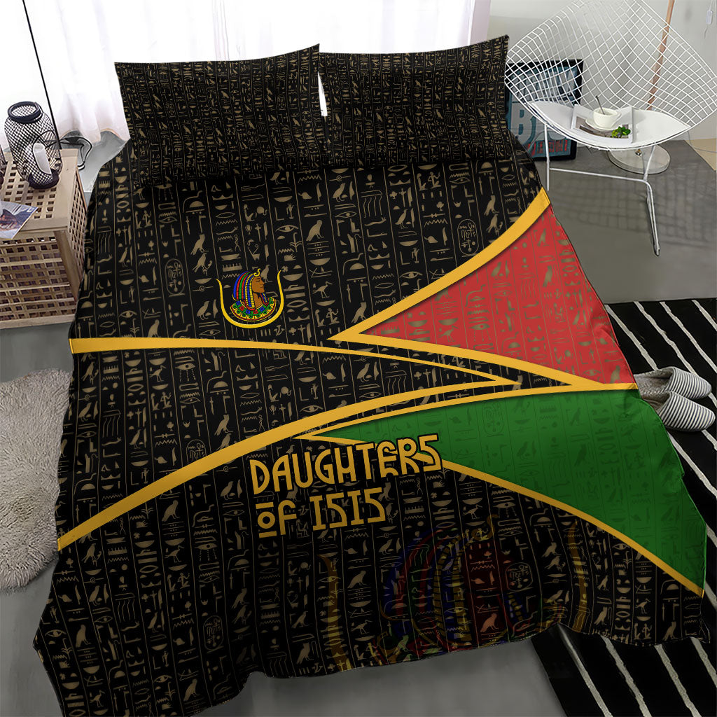 Daughters Of Isis Bedding Set Ancient Egyptian Queen Hieroglyphic Art