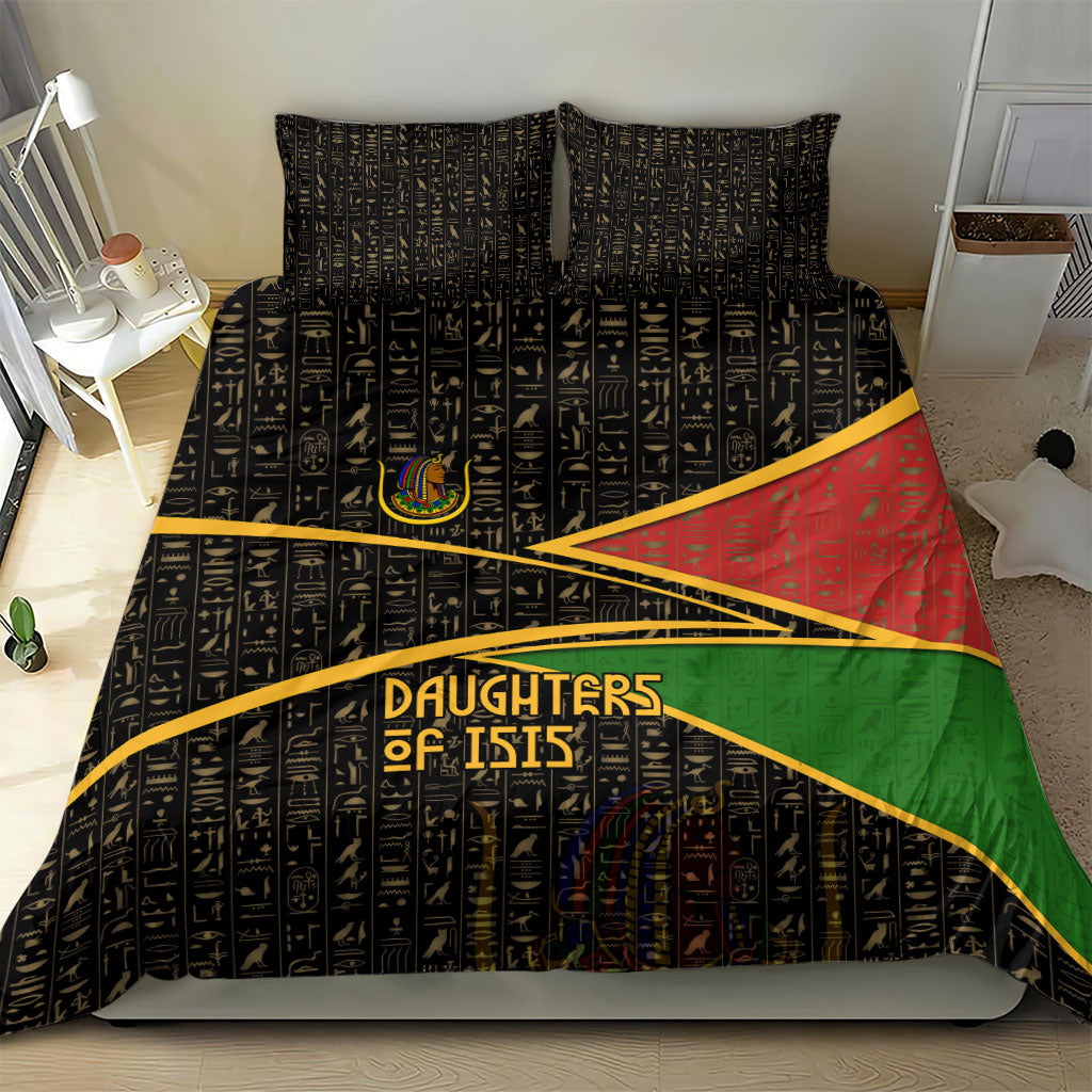 Daughters Of Isis Bedding Set Ancient Egyptian Queen Hieroglyphic Art