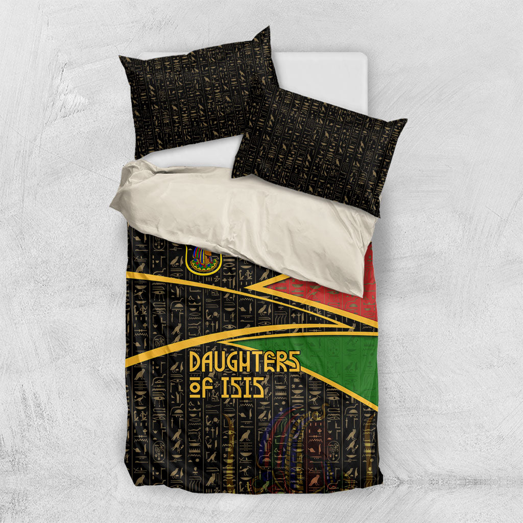 Daughters Of Isis Bedding Set Ancient Egyptian Queen Hieroglyphic Art