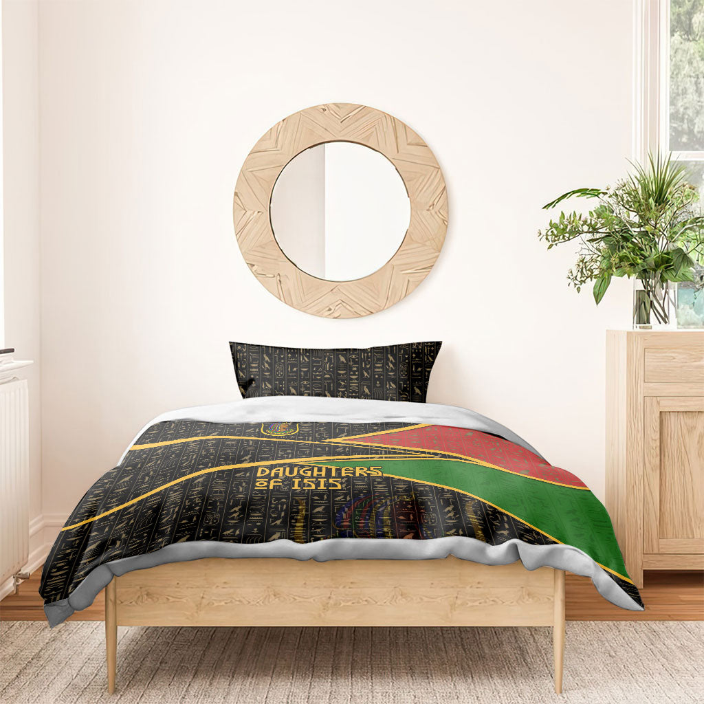 Daughters Of Isis Bedding Set Ancient Egyptian Queen Hieroglyphic Art