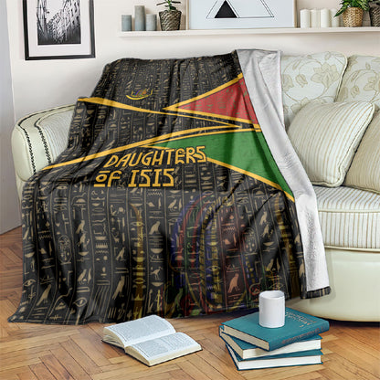 Daughters Of Isis Blanket Ancient Egyptian Queen Hieroglyphic Art