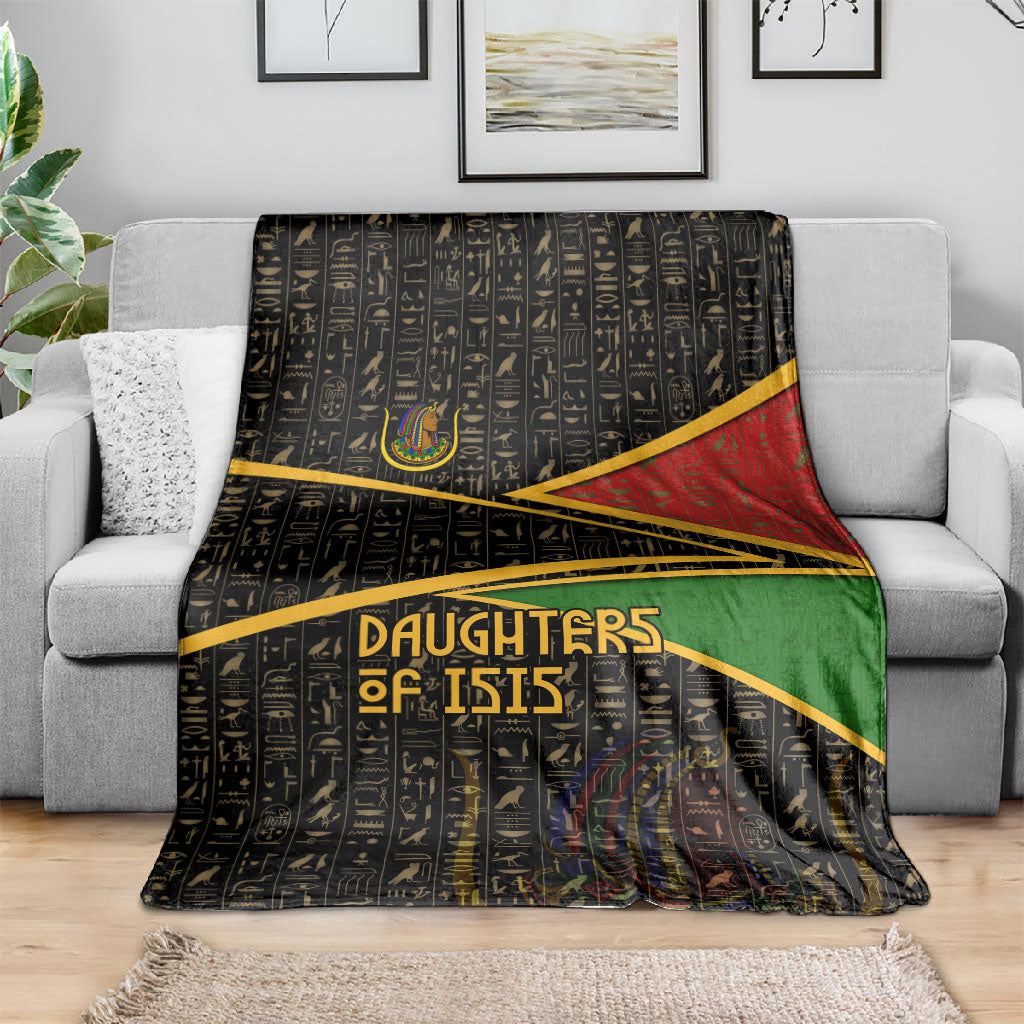 Daughters Of Isis Blanket Ancient Egyptian Queen Hieroglyphic Art