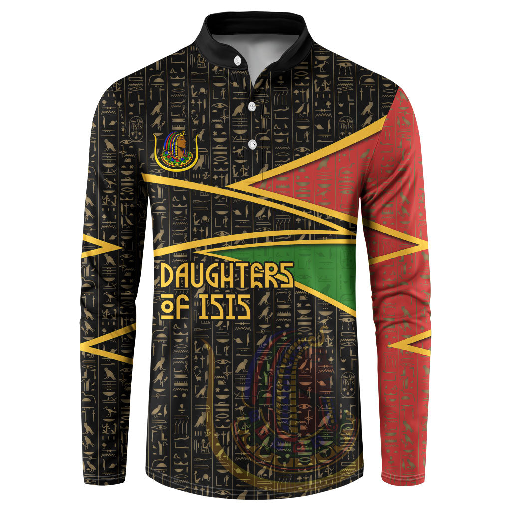 Daughters Of Isis Button Sweatshirt Ancient Egyptian Queen Hieroglyphic Art