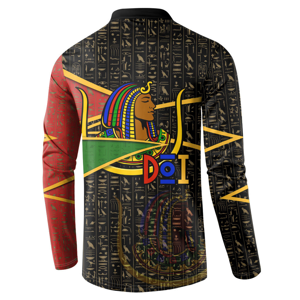 Daughters Of Isis Button Sweatshirt Ancient Egyptian Queen Hieroglyphic Art
