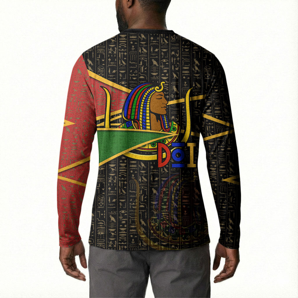 Daughters Of Isis Button Sweatshirt Ancient Egyptian Queen Hieroglyphic Art