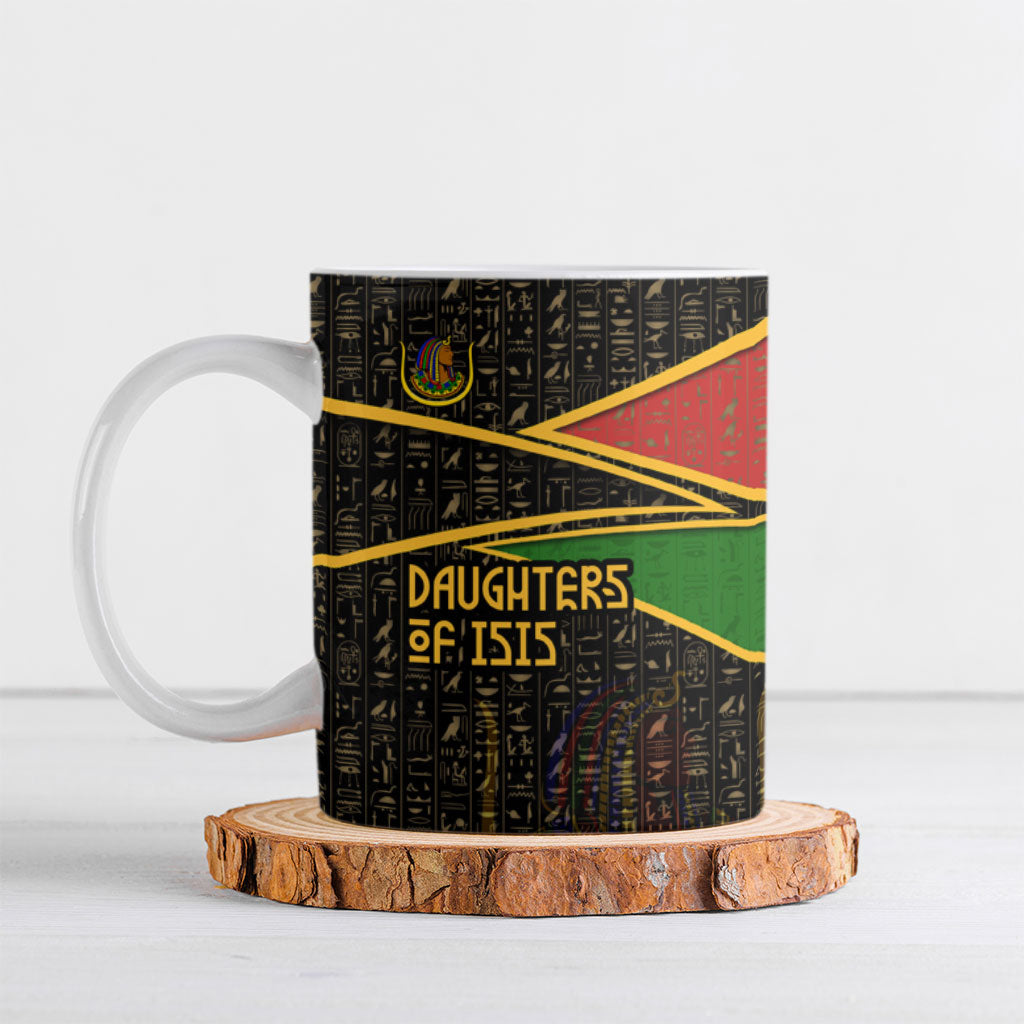 Daughters Of Isis Ceramic Mug Ancient Egyptian Queen Hieroglyphic Art