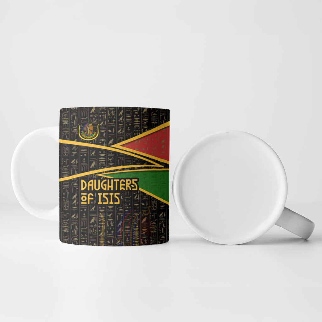 Daughters Of Isis Ceramic Mug Ancient Egyptian Queen Hieroglyphic Art